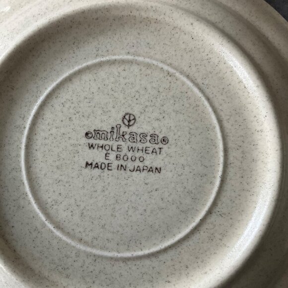 Vintage Mikasa Whole Wheat E 8000 Stoneware Cup & Saucer Set Of 2 Made In Japan - Picture 4 of 7